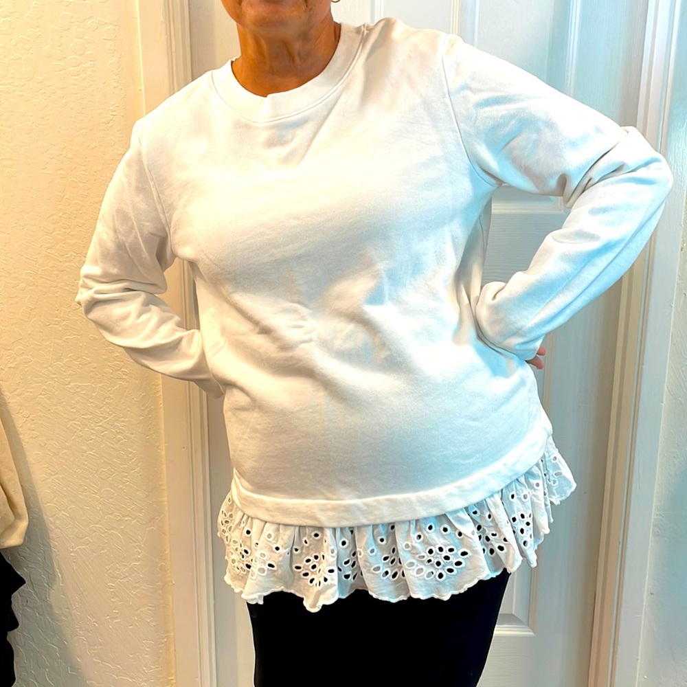 Eyelet Sweatshirt top